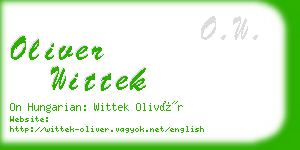 oliver wittek business card